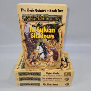AD&D Forgotten Realms 2-5 Cleric Quintet 4 Paperback Novel Book Lot RA Salvatore